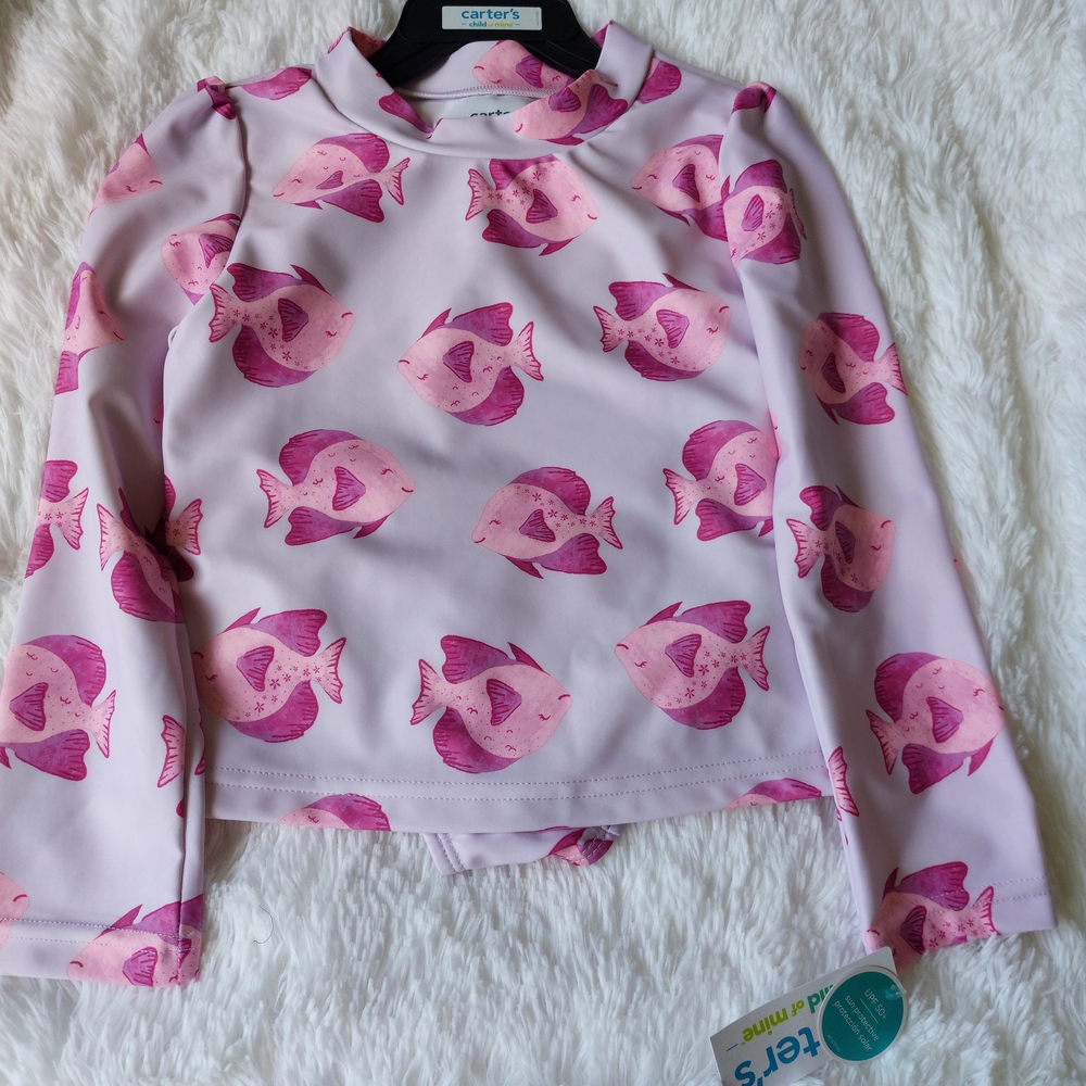 Carter's Pink Fish Pattern Rashguard